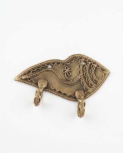 Dhokra Conch Double Wall Hook