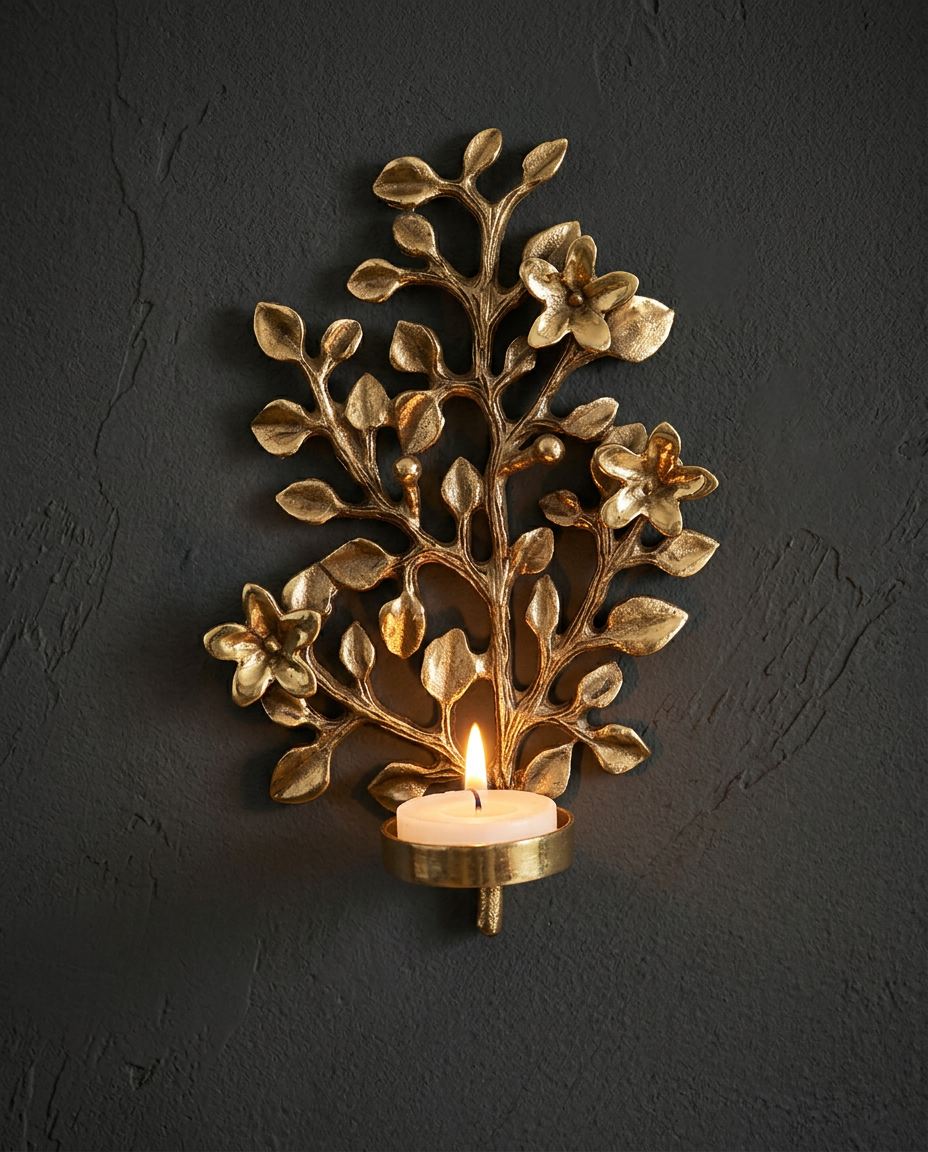 Flowering Creeper Wall Tealight Holder
