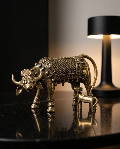 Dhokra Grazing Cow &amp; Calf