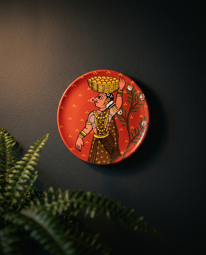 Cheriyal Wall Plate – The Fruit Bearer (Small)