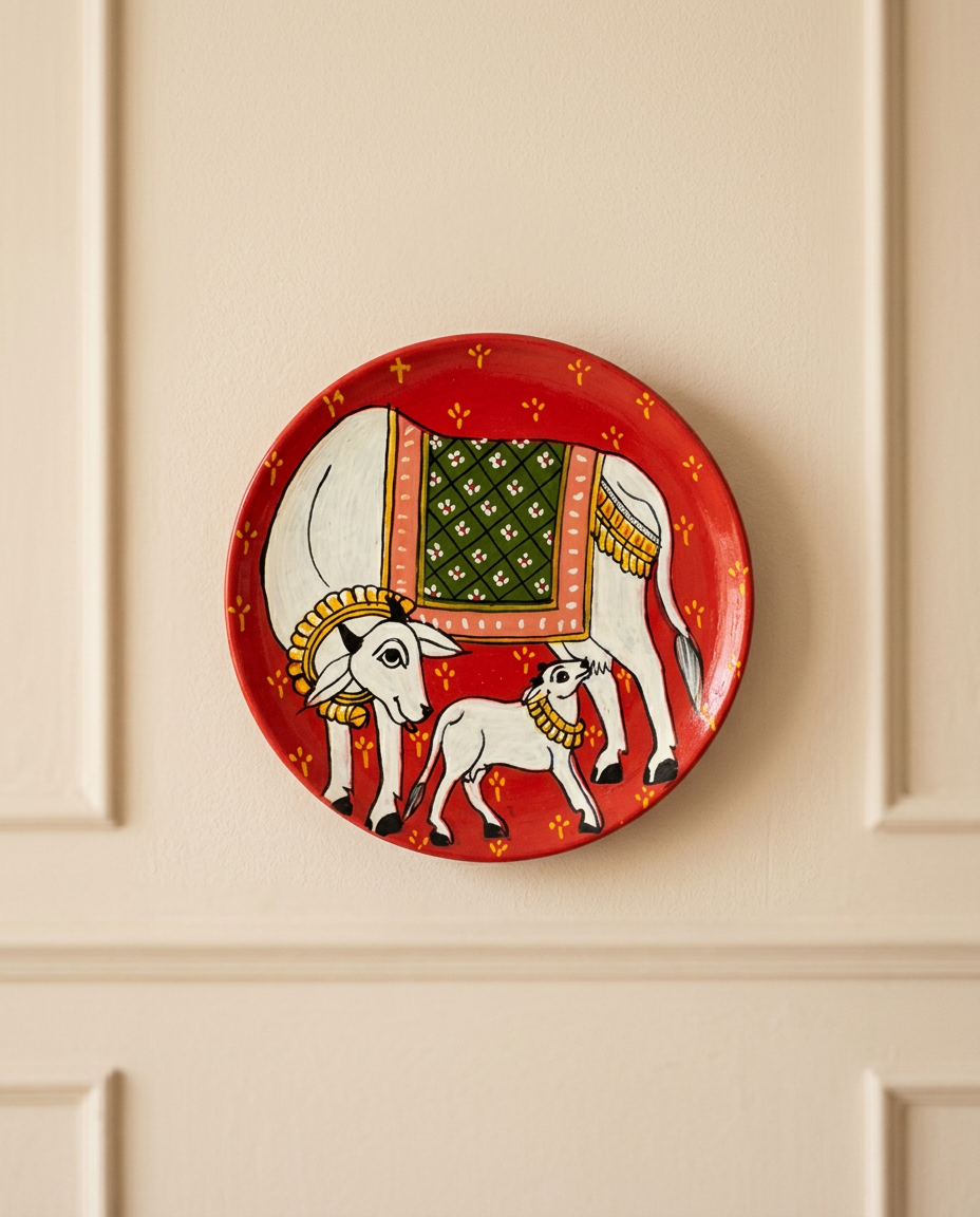 Cheriyal Wall Plate – The Cow and Calf