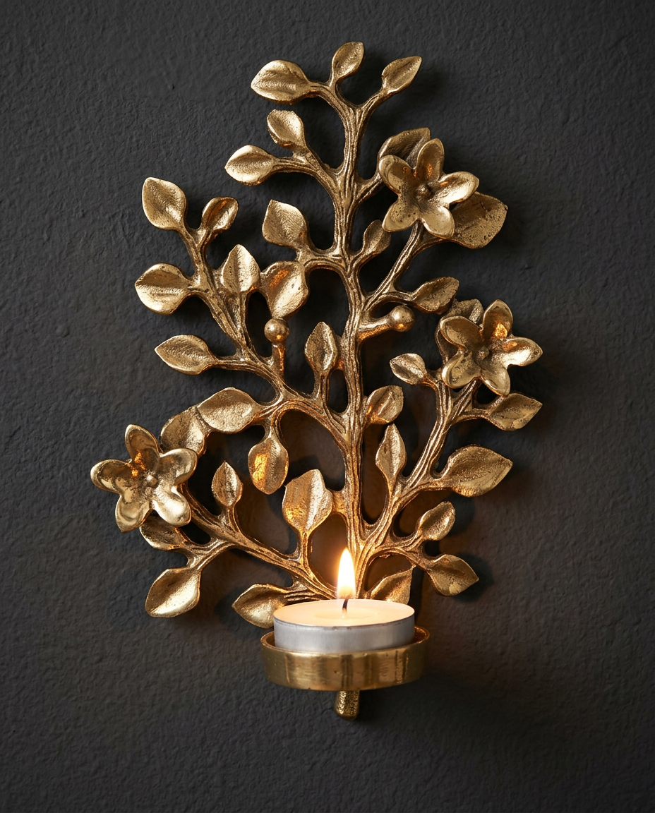 Flowering Creeper Wall Tealight Holder