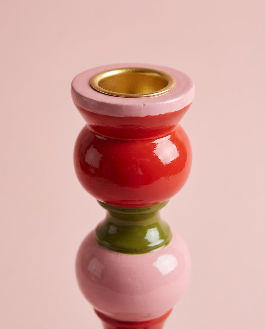 Gulab Hand-Painted Candle Stand