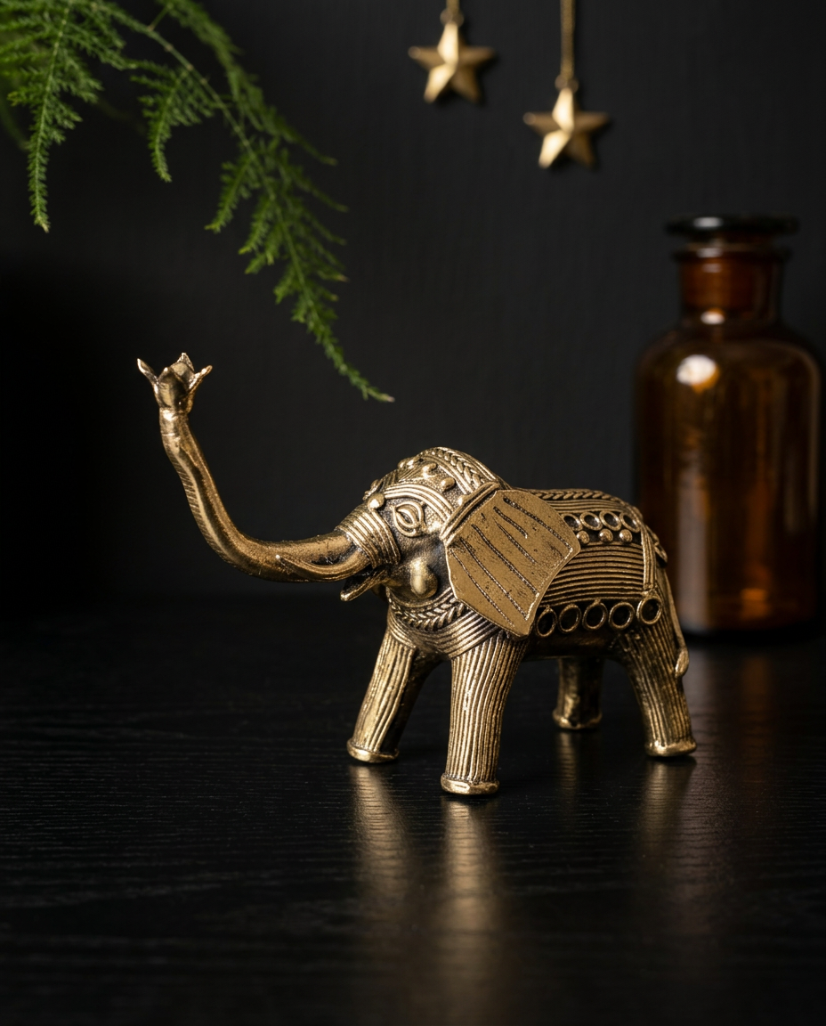Dhokra Elephant Pair