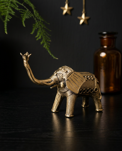 Dhokra Elephant Pair