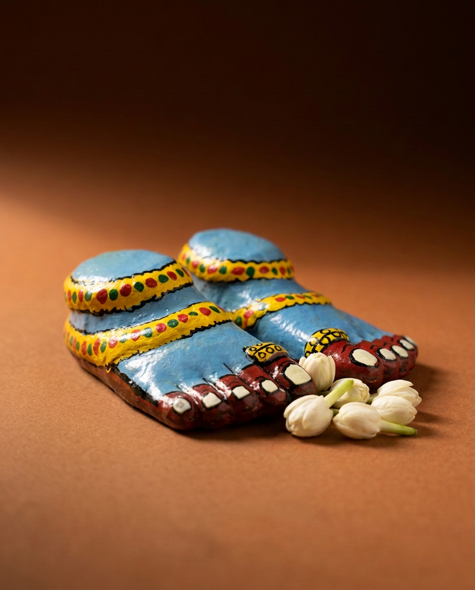 Cheriyal Feet — Hand Painted Feet Set of Krishna