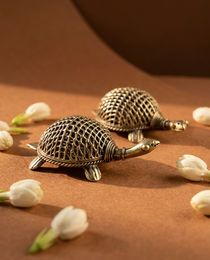 Dhokra Mini Turtle Pair