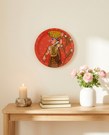 Cheriyal Wall Plate – The Fruit Bearer (Small)