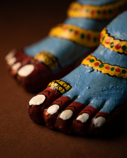 Cheriyal Feet — Hand Painted Feet Set of Krishna