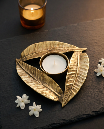 Mango Leaves Tealight Holder