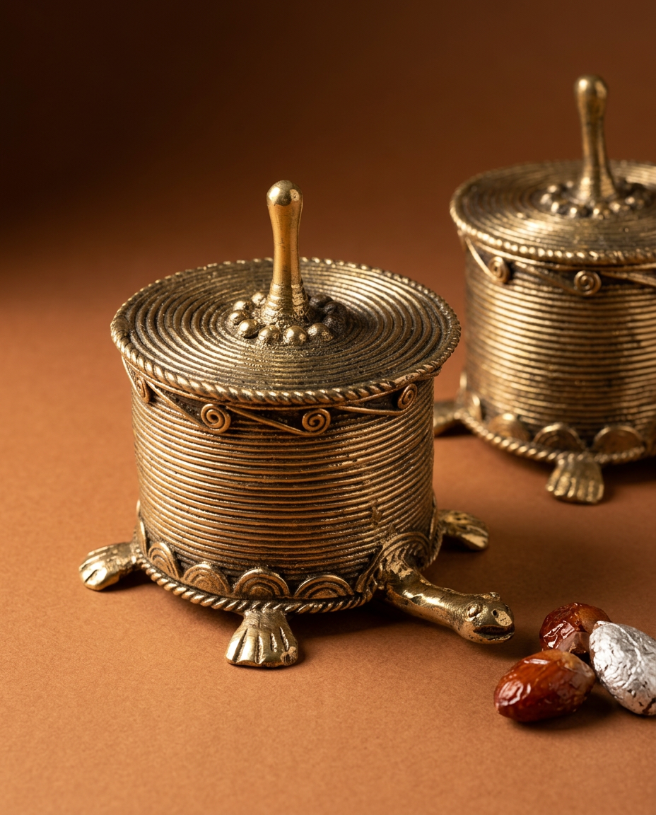 Dhokra Tortoise Keepsake Box