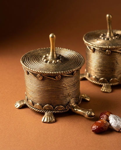 Dhokra Tortoise Keepsake Box