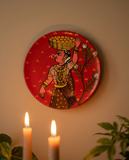 Cheriyal Wall Plate – The Fruit Bearer (Small)