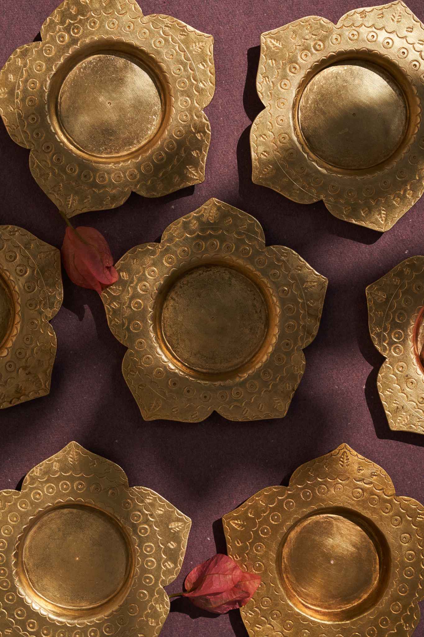 Brass Lotus Tea Light Holder