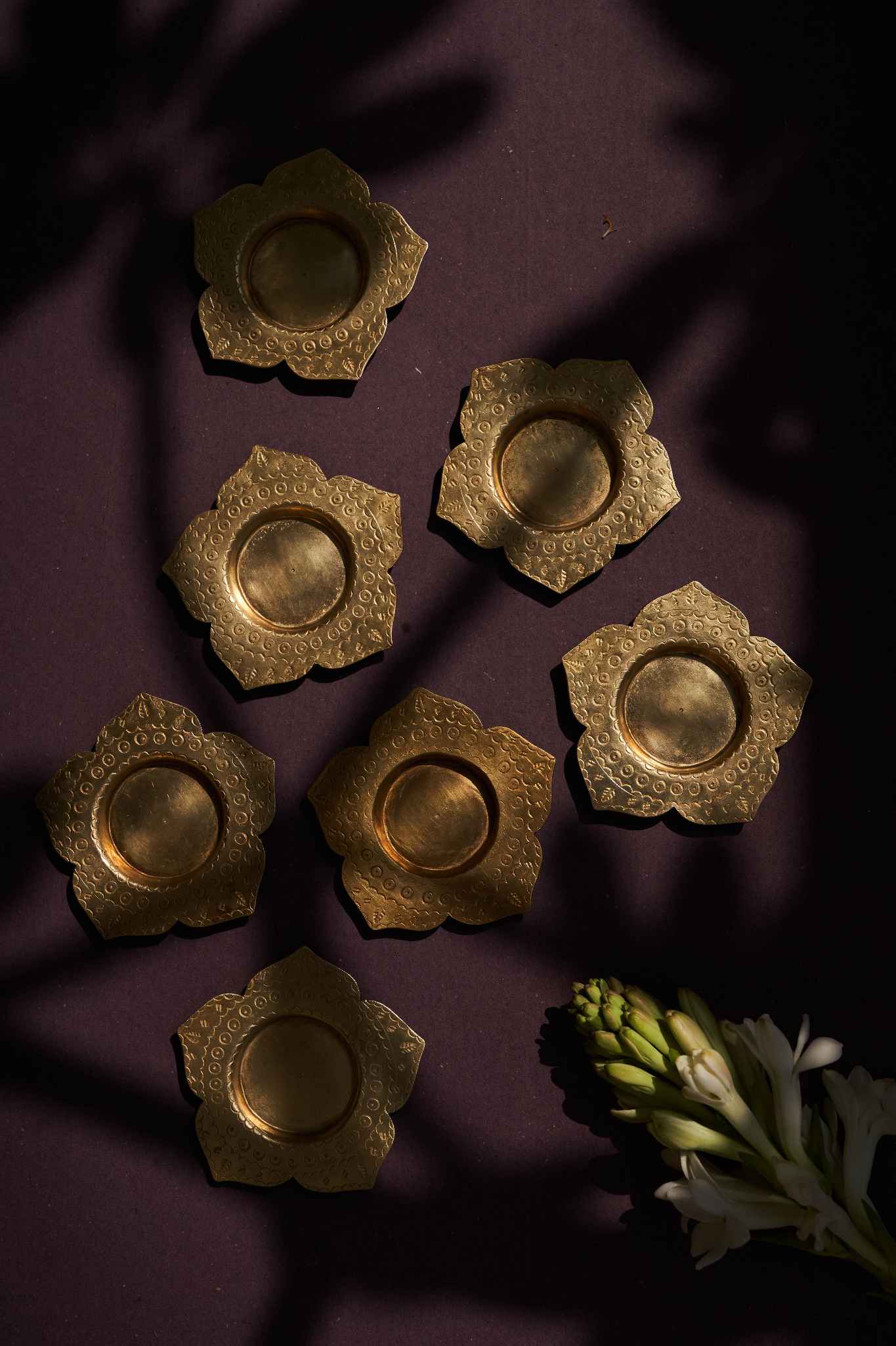 Brass Lotus Tea Light Holder
