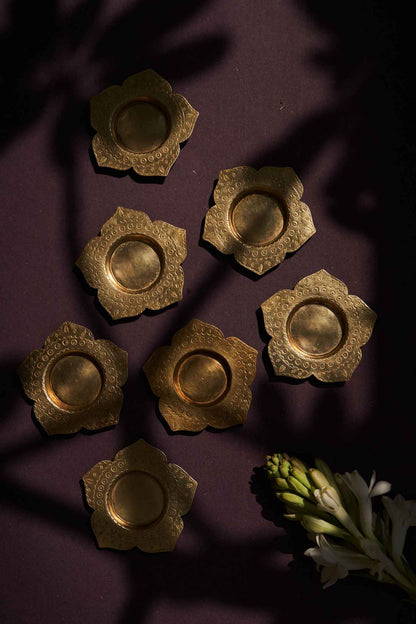 Brass Lotus Tea Light Holder