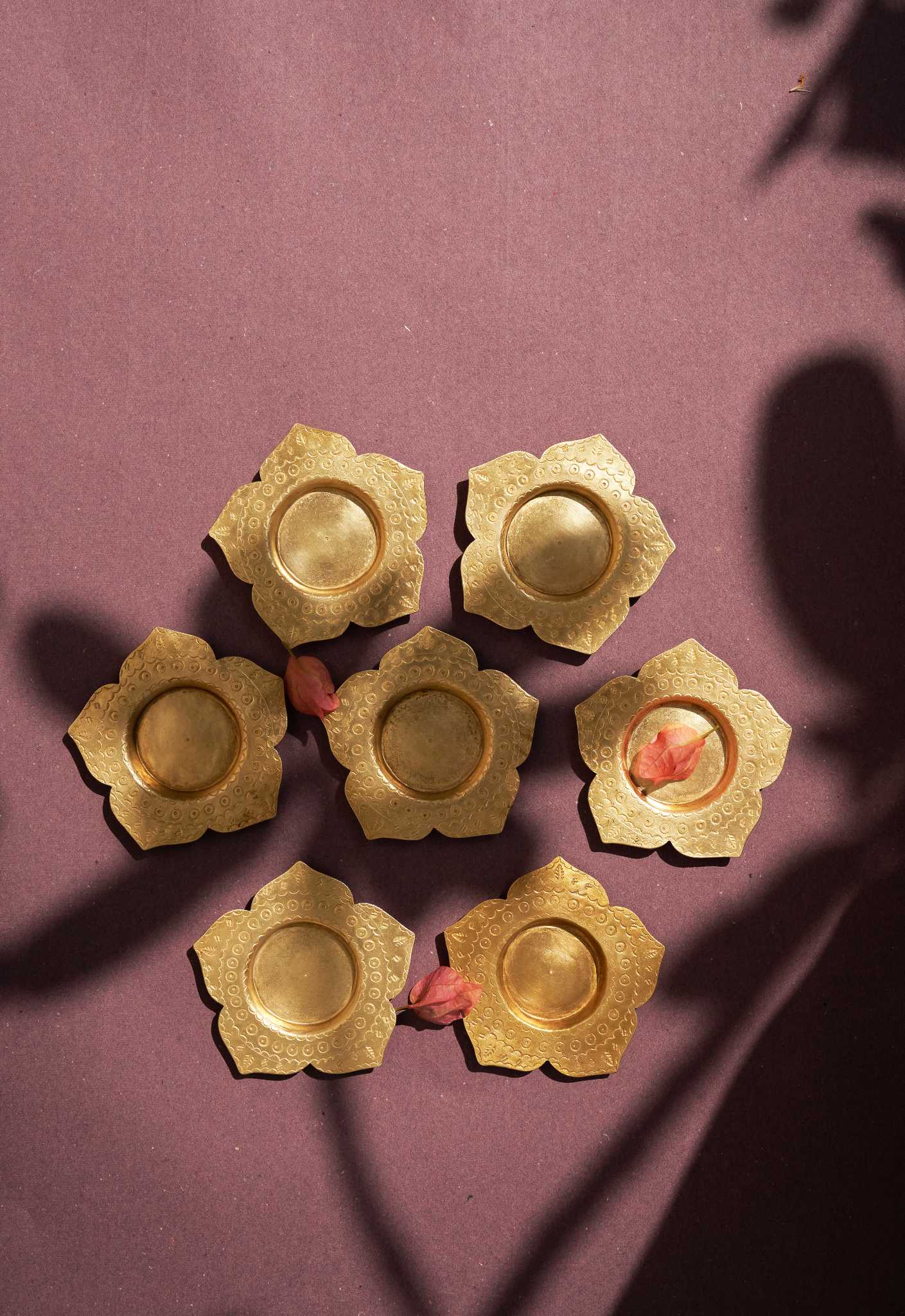 Brass Lotus Tea Light Holder
