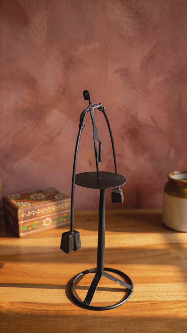 Wrought Iron Man Balancing Figure